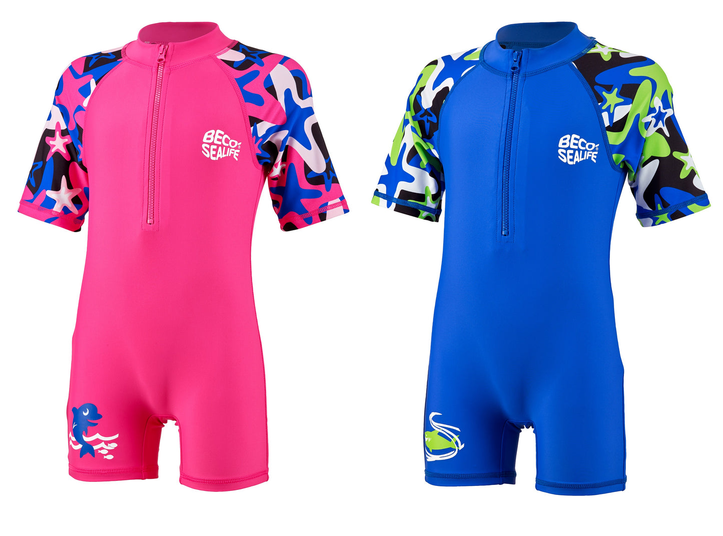 BECO SEALIFE Kinder Badeanzug Schwimmanzug Einteiler UV 50+ Shorty Gr. 80 - 158