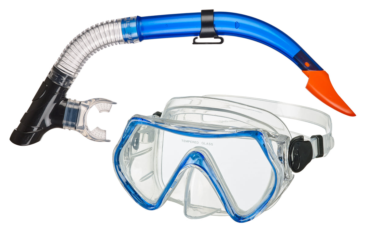 BECO Kinder Schnorchel-Set Tauchermaske Livorno 8+ rot / blau