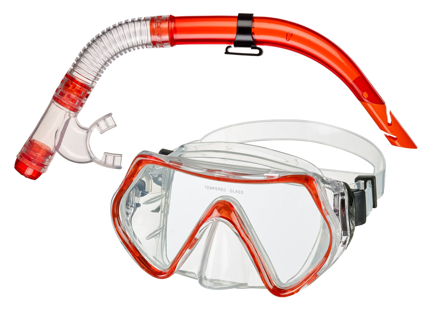 BECO Kinder/Erwachsene Schnorchel-Set Tauchermaske Bibione 12+ rot / blau