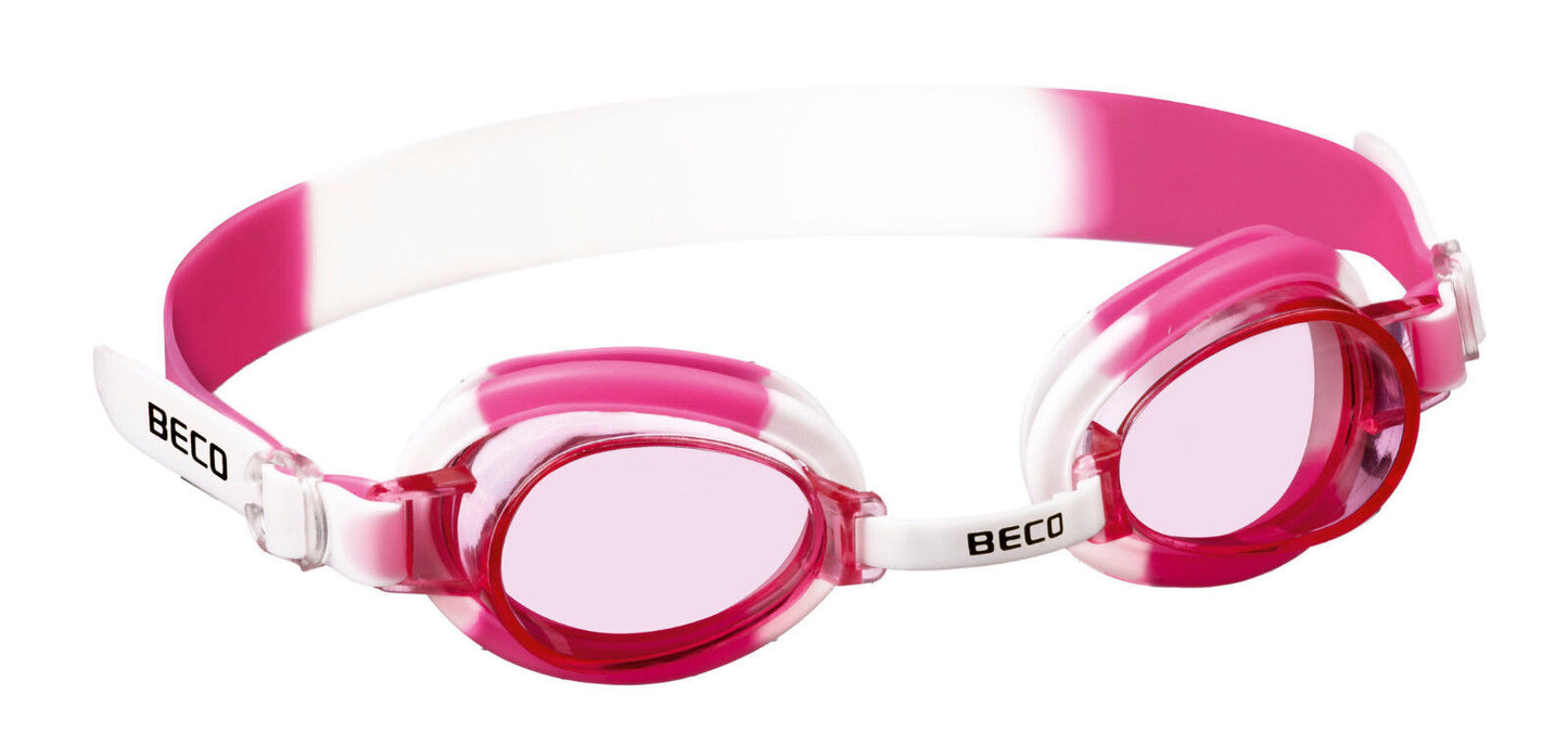 BECO Kinder-Schwimmbrille Halifax weiß-pink / weiß-blau