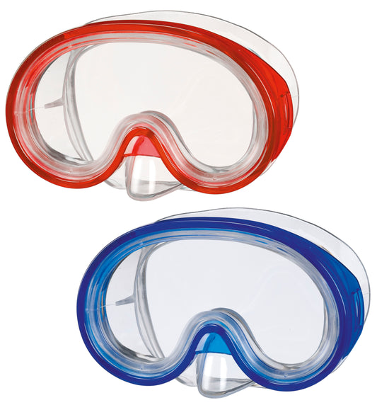 BECO Taucherbrille Tauchermaske Kinder Havanna 8+ rot / blau