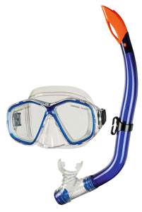 BECO Kinder Schnorchel-Set Tauchermaske Taucherbrille Bari 8+ rot / blau