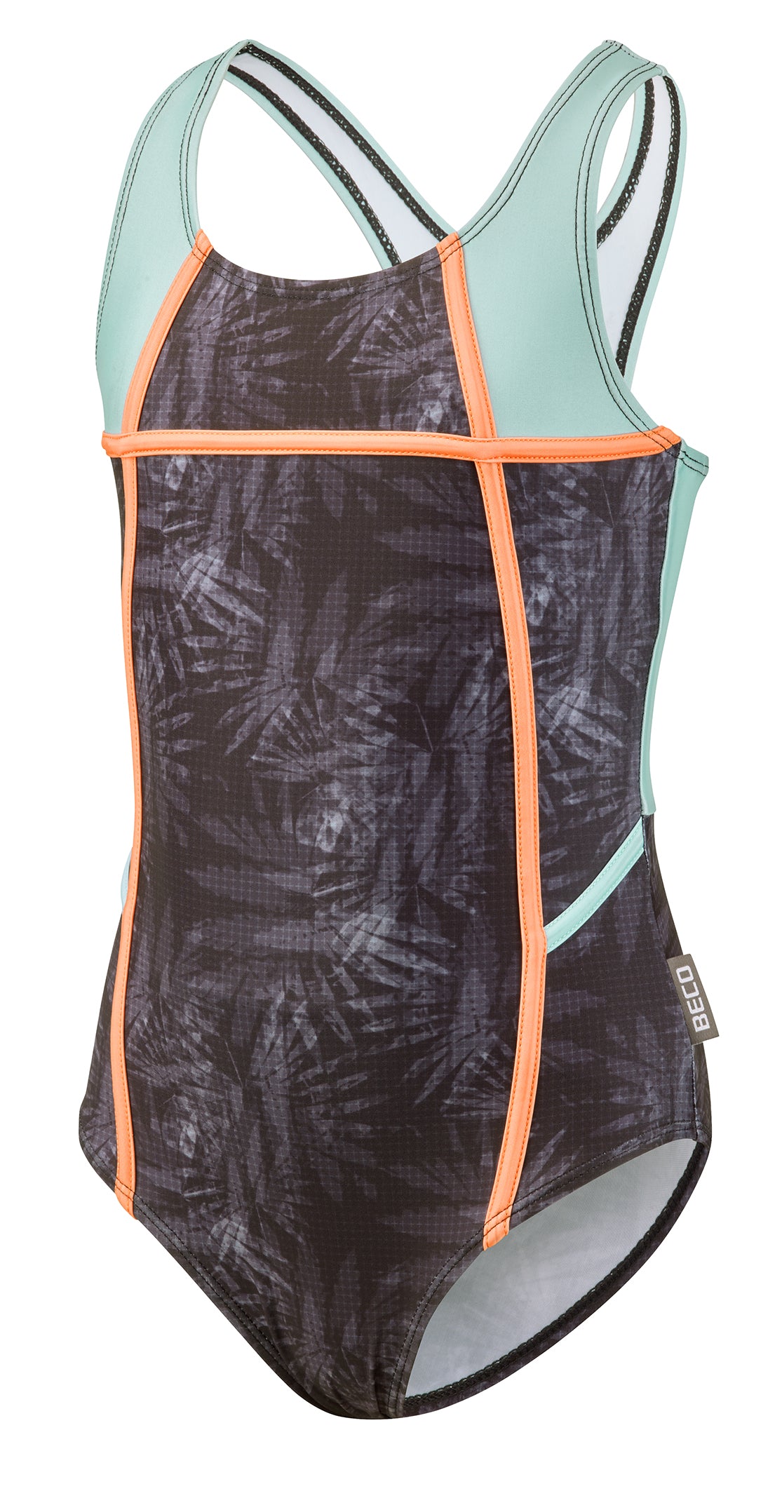 BECO Mädchen Kinder Badeanzug Schwimmanzug Night Jungle Einteiler Größe 128-164