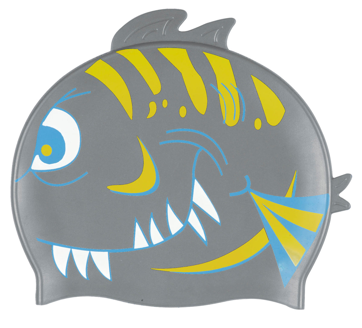 BECO Kinder Badekappe Badehaube Sporthaube Schwimmhaube Silikon "Hai"