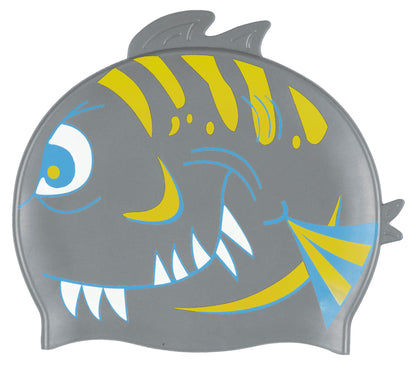 BECO Kinder Badekappe Badehaube Sporthaube Schwimmhaube Silikon "Hai"