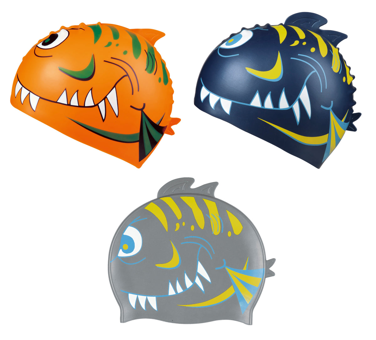 BECO Kinder Badekappe Badehaube Sporthaube Schwimmhaube Silikon "Hai"