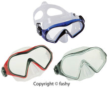 Lade das Bild in den Galerie-Viewer, Fashy Tauchermaske Taucherbrille Explorer blau / rot-schwarz / rauch   NEU/OVP

