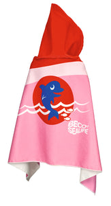 BECO SEALIFE Kinder Kapuzenbadetuch pink / blau