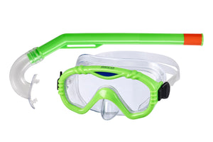 BECO SEALIFE Kinder Schnorchel-Set Tauchermaske Taucherbrille 4+ marine / grün
