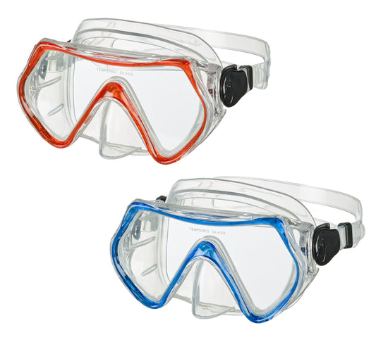 BECO Kinder Tauchermaske Taucherbrille Livorno 8+ rot / blau