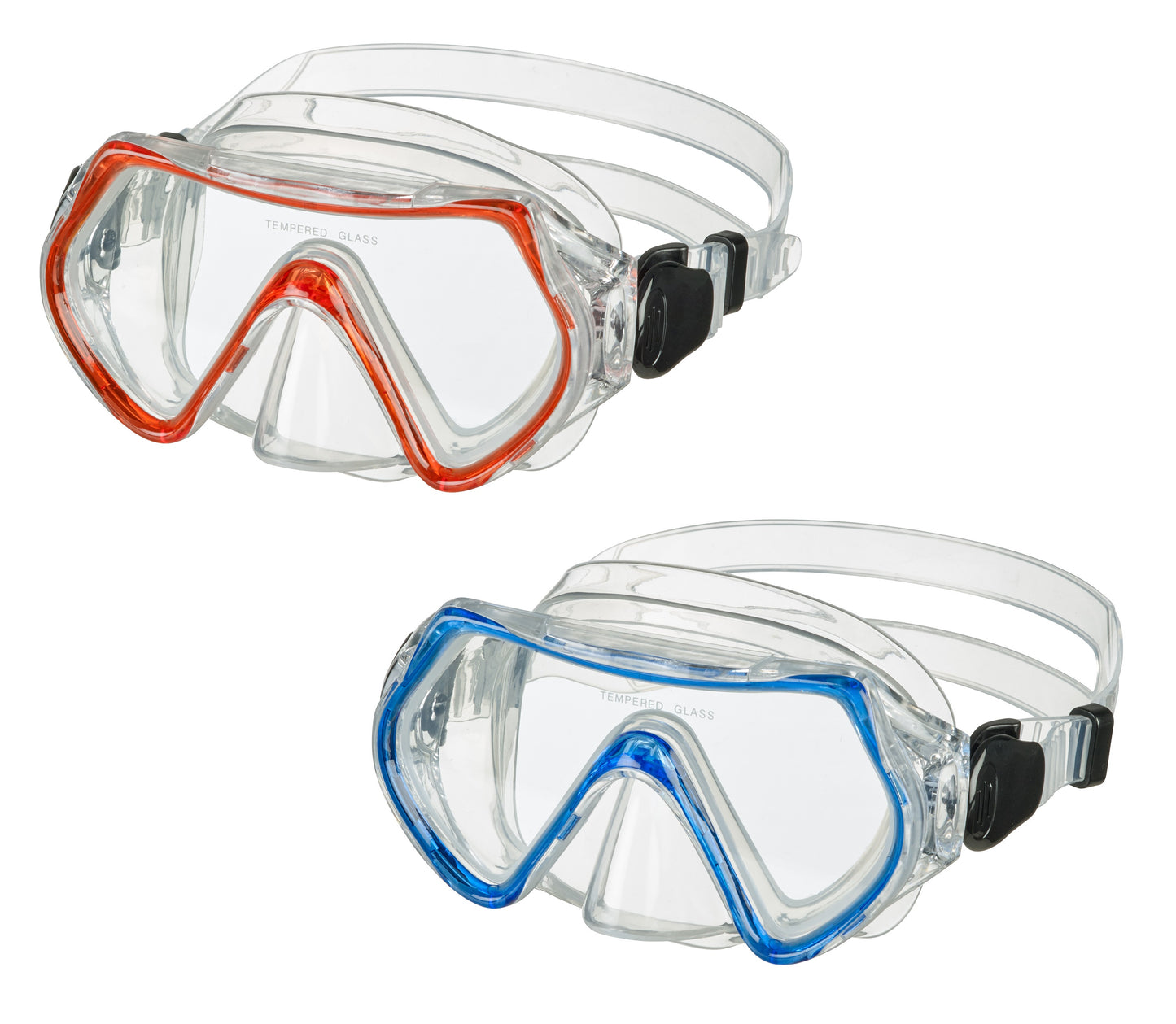 BECO Kinder Tauchermaske Taucherbrille Ancona 4+ rot / blau
