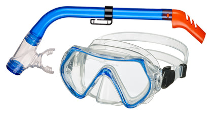 BECO Kinder Schnorchel-Set Tauchermaske Ancona 4+ rot / blau