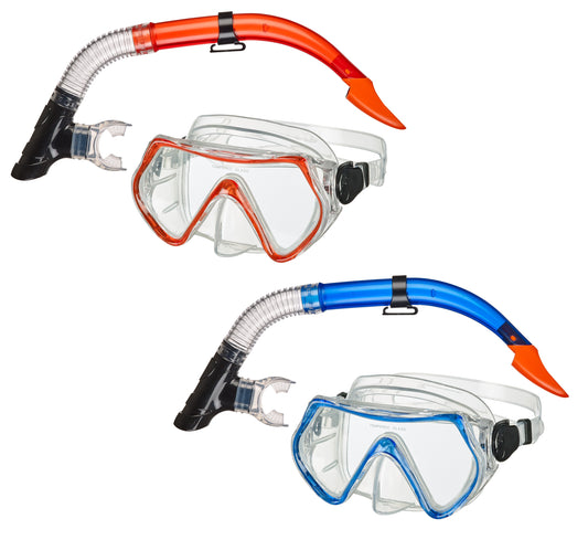 BECO Kinder Schnorchel-Set Tauchermaske Livorno 8+ rot / blau