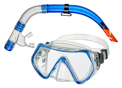 BECO Kinder/Erwachsene Schnorchel-Set Tauchermaske Bibione 12+ rot / blau