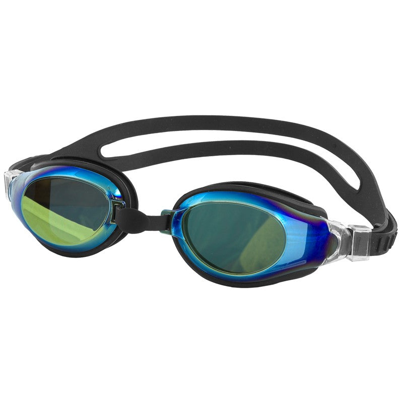 AQUA SPEED Schwimmbrille Champion New schwarz / grau verspiegelt Taucherbrille