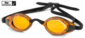 AQUA SPEED Wettkampf Schwimmbrille Blast blau / schwarz / orange Taucherbrille