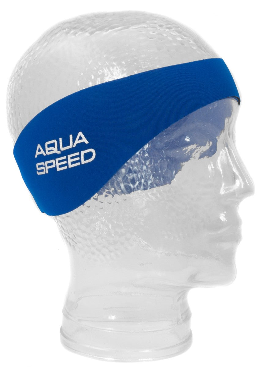 AQUA SPEED Neopren Stirnband zum Schwimmen für Kinder und Erwachsene blau / pink