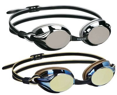 BECO Schwimmbrille Boston Mirror verspiegelt silber / gold
