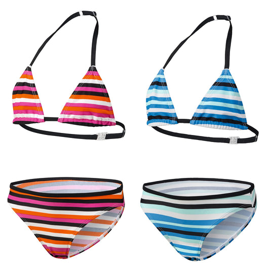 BECO Mädchen Kinder Triangel Bikini Badeanzug orange / türkis Größe 140-176