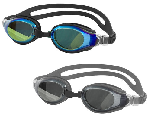 AQUA SPEED Schwimmbrille Champion New schwarz / grau verspiegelt Taucherbrille