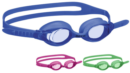 BECO Jugend-Schwimmbrille Colombo 12+  pink / blau / grün