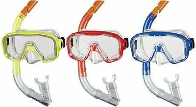 BECO Schnorchel-Set Taucherbrille Schnorchel Kinder Bahia 12+ gelb / rot / blau