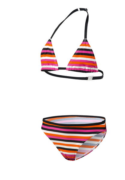 BECO Mädchen Kinder Triangel Bikini Badeanzug orange / türkis Größe 140-176