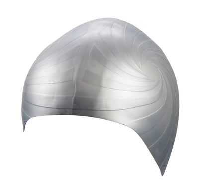 BECO Badekappe Badehaube Sporthaube Schwimmhaube Racer Silikon  silber / gold