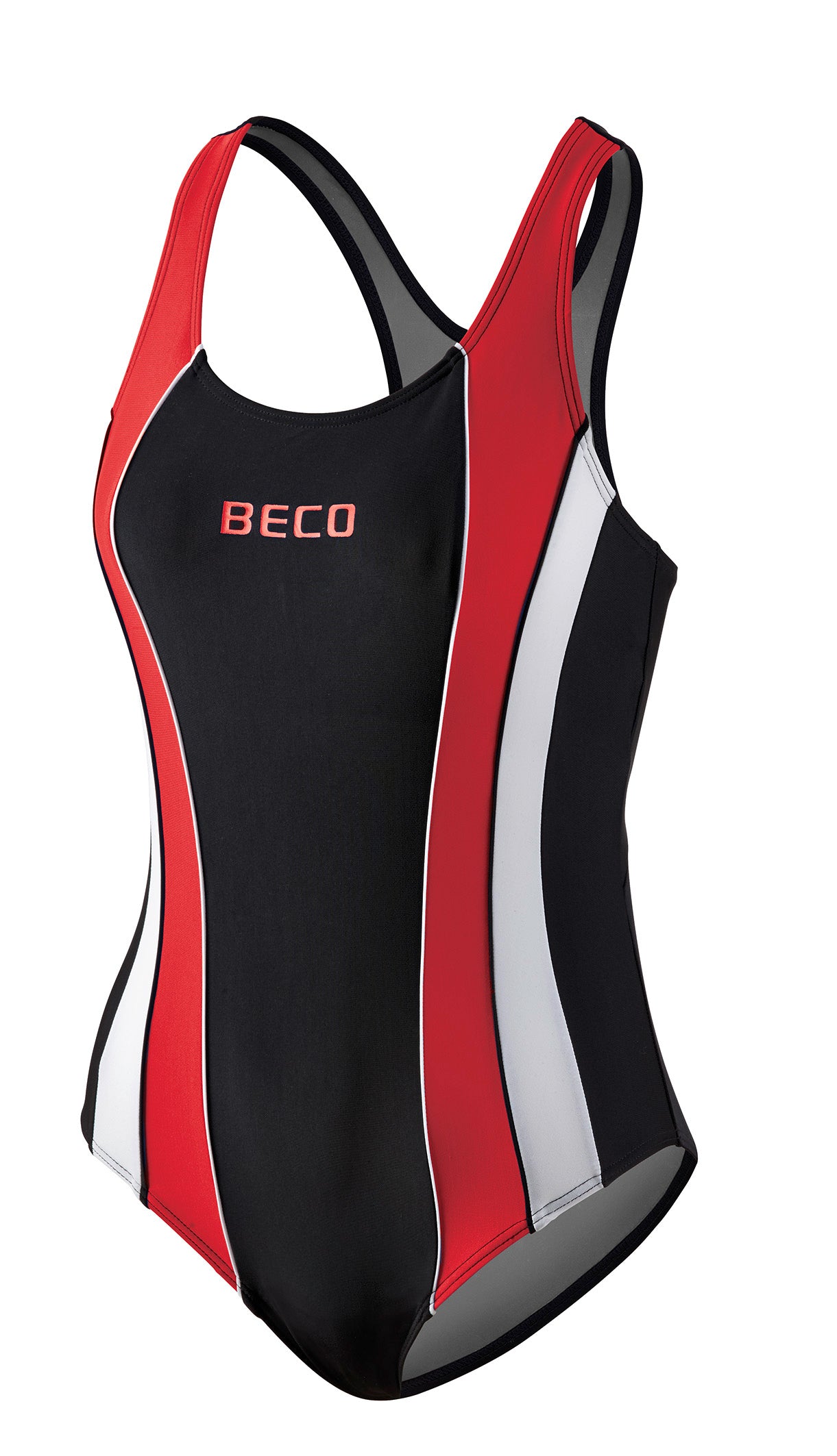 BECO Badeanzug Schwimmanzug Einteiler Größe 38-48 rot / blau / lila