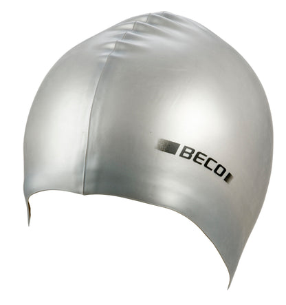 BECO Badekappe Badehaube Sporthaube Schwimmhaube Metallic Silikon