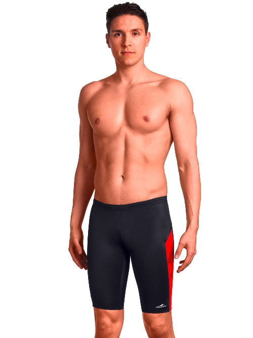 Herren Badehose Jammer shorts Schwimmhose Aquafeel schwarz-rot Größe 3,4,5,6,7,8