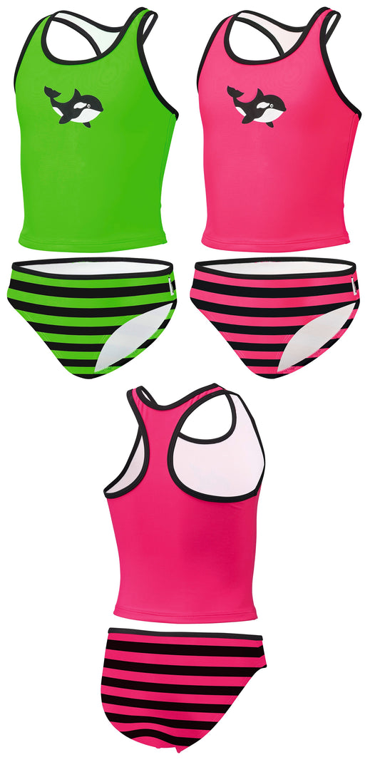 BECO SEALIFE Mädchen Kinder Tankini Badeanzug pink / grün Größe 116-152 UV 50+