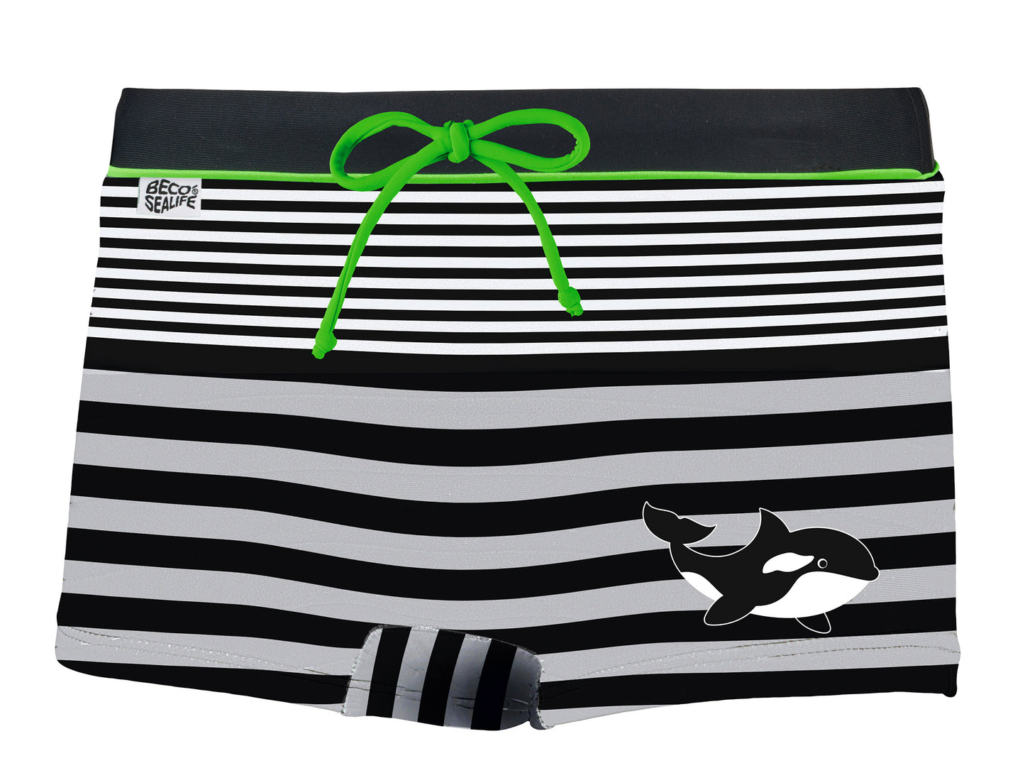 BECO SEALIFE Jungen Badehose Badeshort Schwimmhose Größe 116-152 grün/schwarz