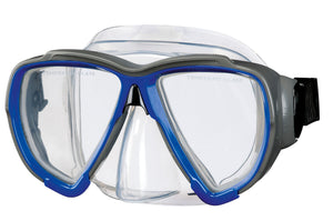 BECO Tauchermaske Taucherbrille Porto gelb / rot / blau