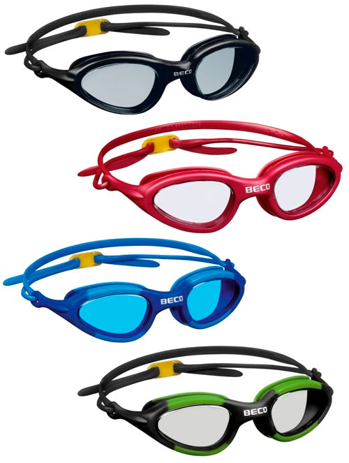 BECO Schwimmbrille Atlanta schwarz / schwarz-grün / rot / blau