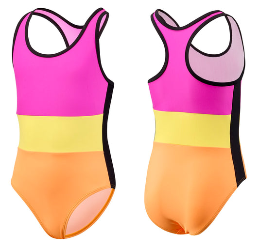 BECO Mädchen Kinder Badeanzug Schwimmanzug Racerback Einteiler Größe 128-164
