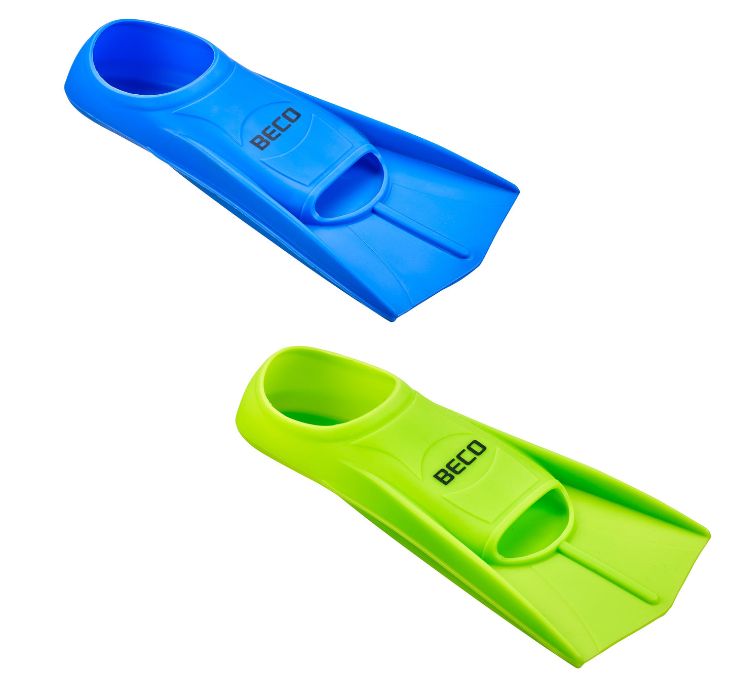 BECO Silikon Kurzflossen Schwimmflossen blau / grün Größen 27/29 - 45/47