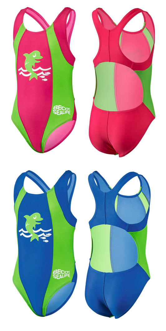 BECO SEALIFE Mädchen Kinder Badeanzug Schwimmanzug Einteiler Größe 80-128 UV50+