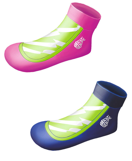 BECO SEALIFE Kinder Neopren Socken Schwimmsocken pink / blau 20/21 - 26/27